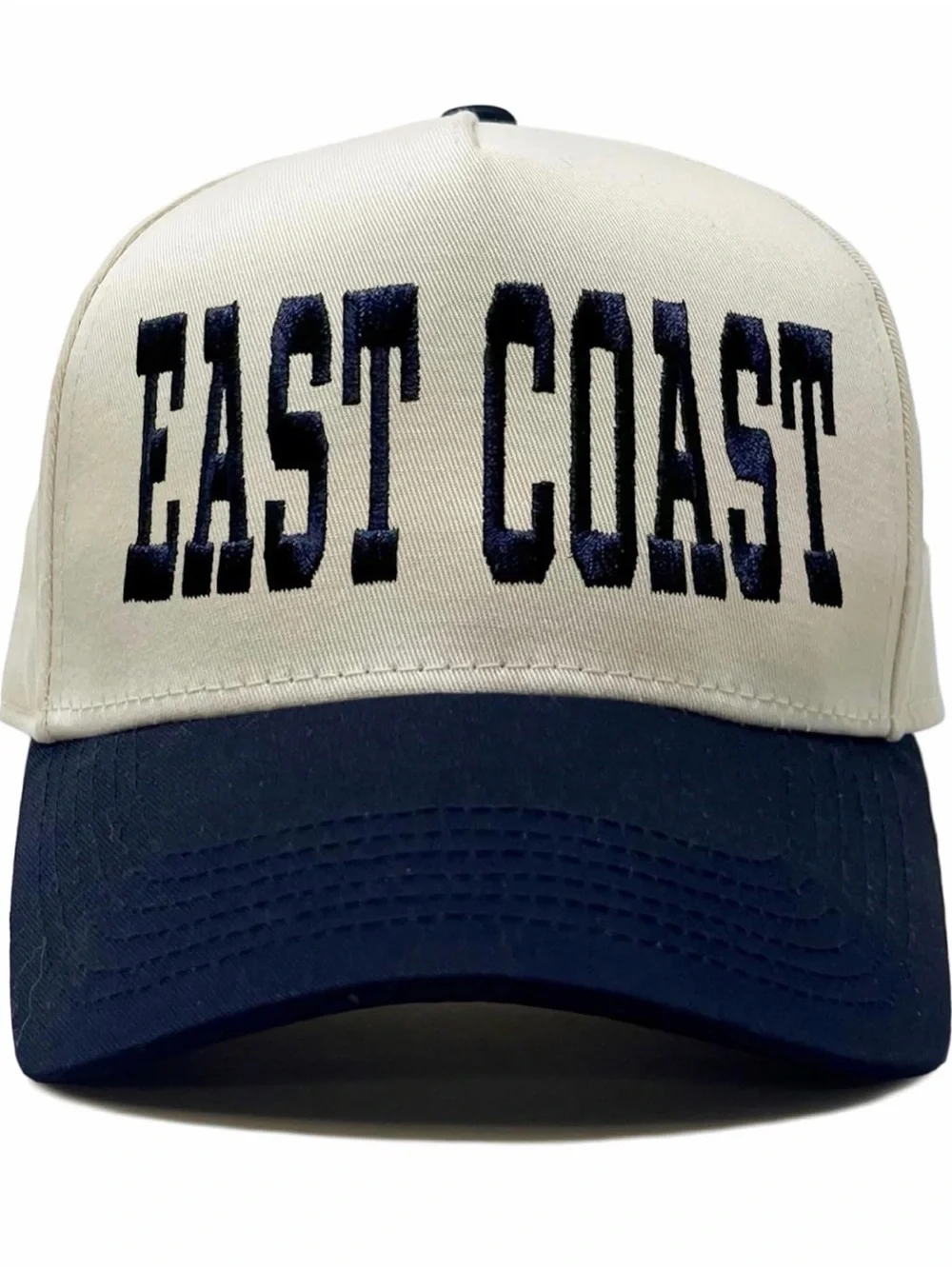 Funky Junque East Coast Snapback Trucker Hat Navy Embroidered Baseball Cap NWT